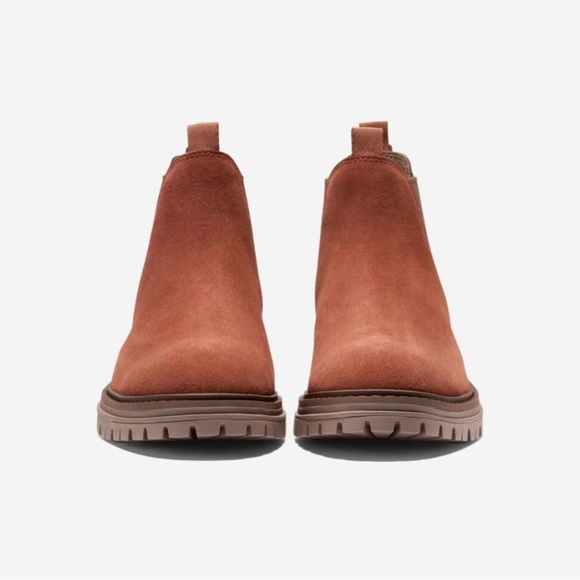 Cole Haan McIntyre Chelsea Boot Dark Suede Sequoia Lava Men’s Size 7 - Picture 5 of 12